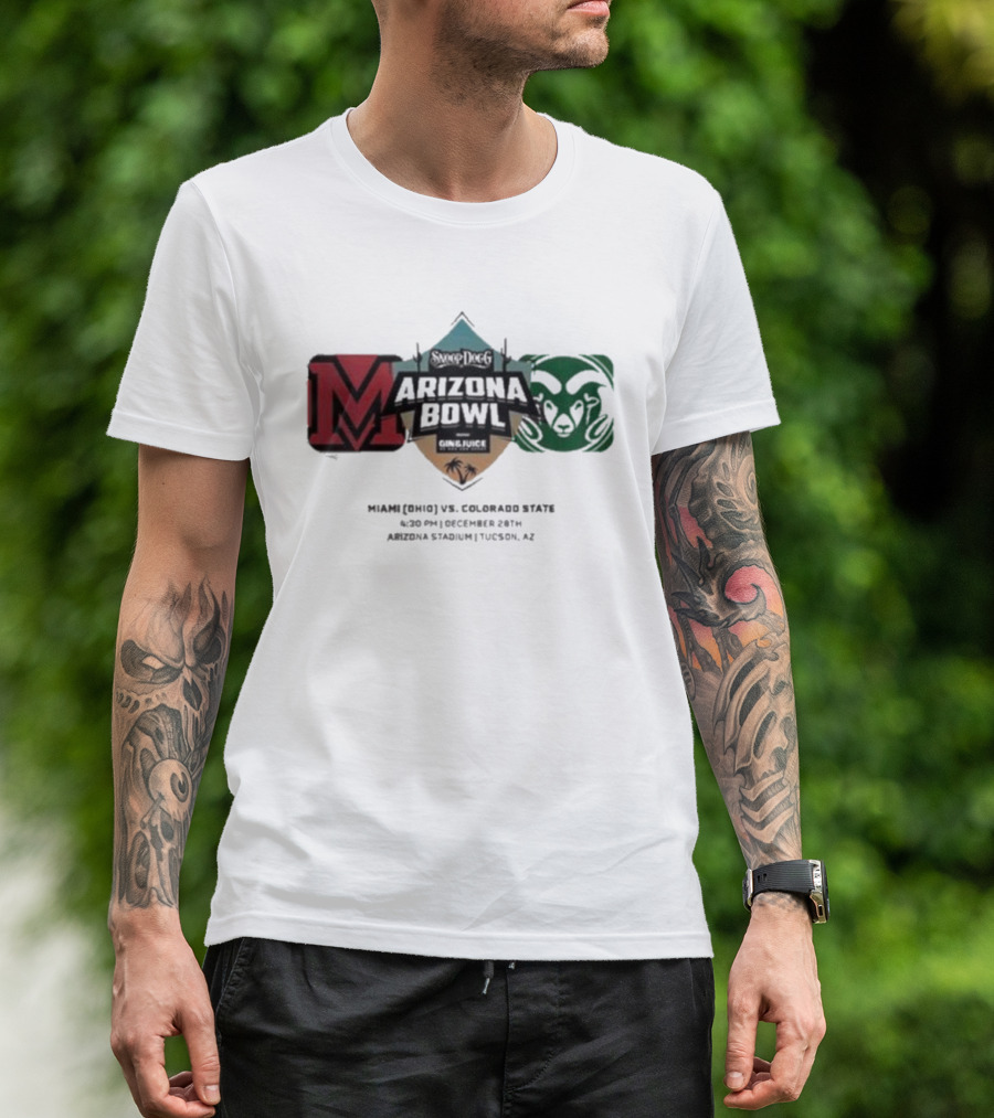 Snoop Dogg Arizona Bowl Miami Ohio Vs Colorado State December 28th 2024 Arizona Stadium Tucson T-Shirt