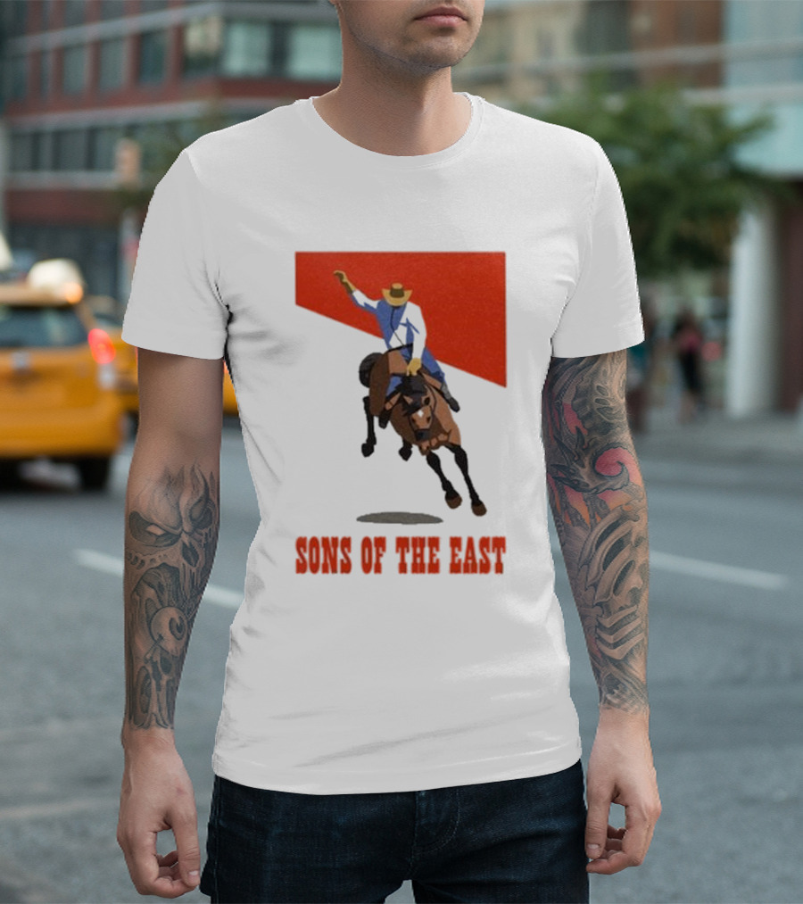 Sons of the East Cowboy Riding Bucking Horse T-Shirt