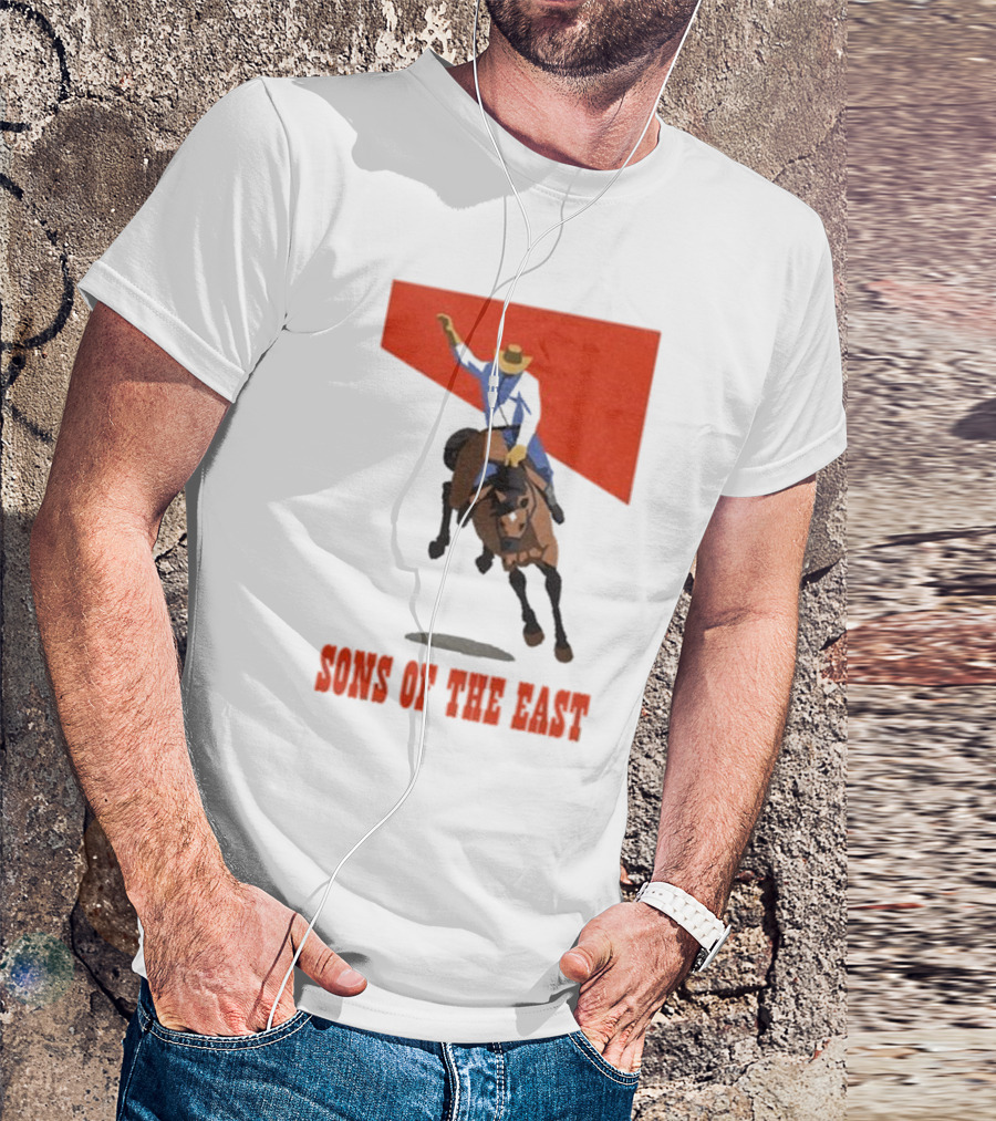 Sons Of The East Cowboy Riding Bucking Horse T-Shirt