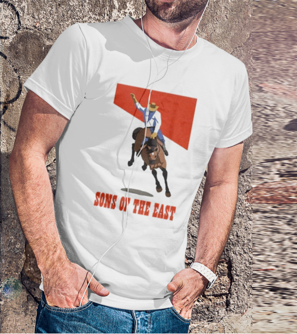 Sons Of The East Cowboy Riding Bucking Horse T-Shirt