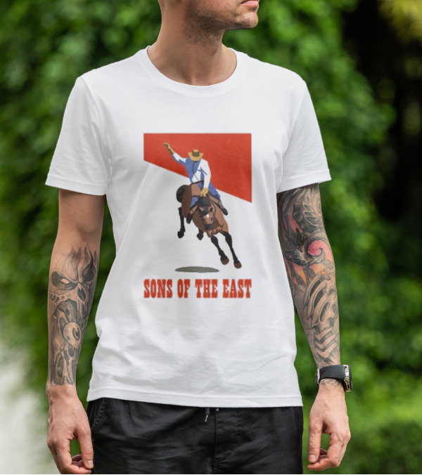 Sons Of The East Cowboy Riding Bucking Horse T-Shirt