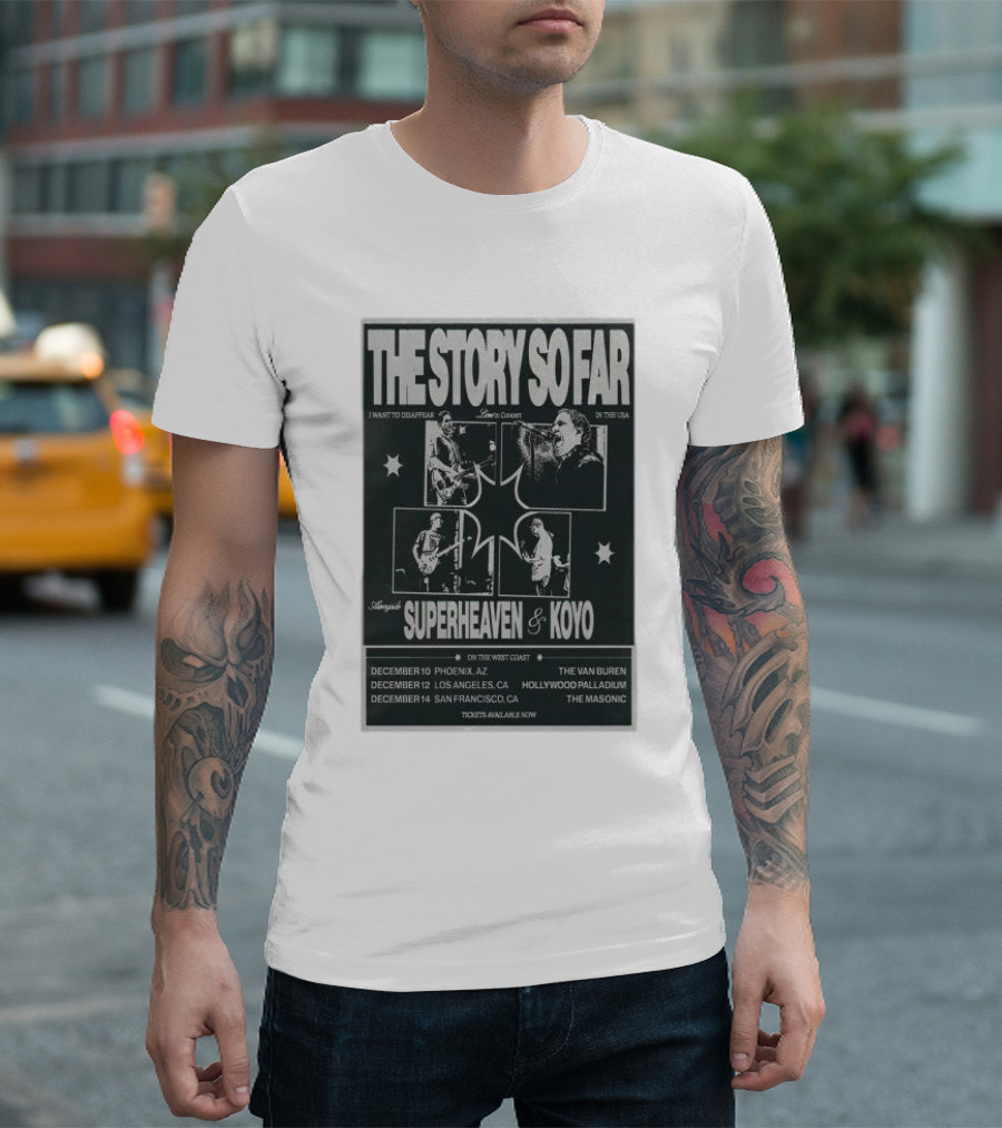 The Story So Far Superheaven Koyo West Coast Tour December I Want to Disappear T-Shirt