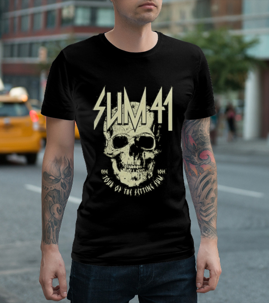 SUM 41 Skull Design Tour Of The Setting Sum T-Shirt