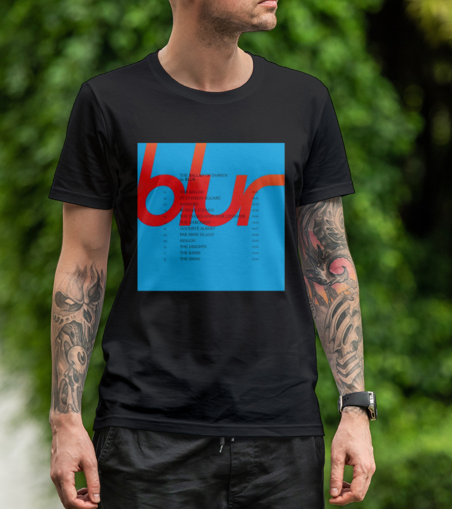 The Ballad Of Darren By Blur Tracklist St. Charles Square Russian Strings The Everglades Speakers Goodbye Albert Far Away Island Avalon The Heights The Rabbi The Swan T-Shirt