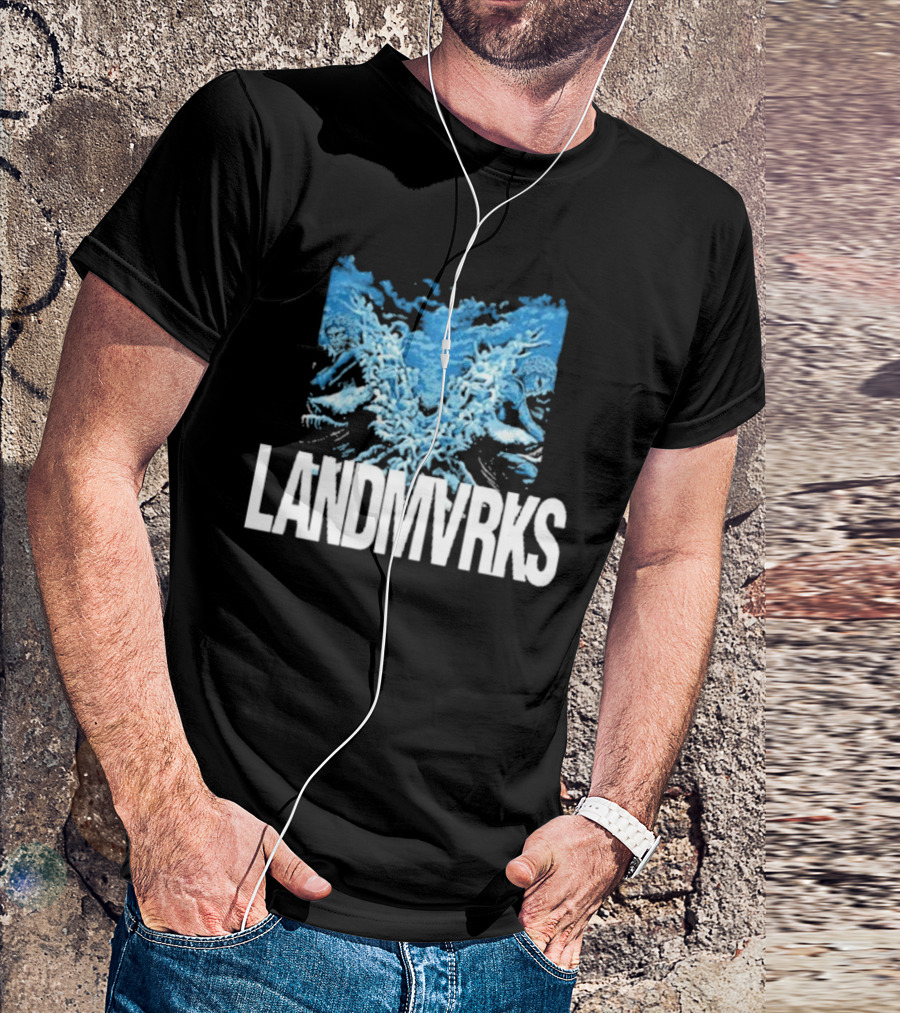 Landmvrks The Darkest Place I’ve Ever Been Album Cover Art Dual Blue Figures T-Shirt