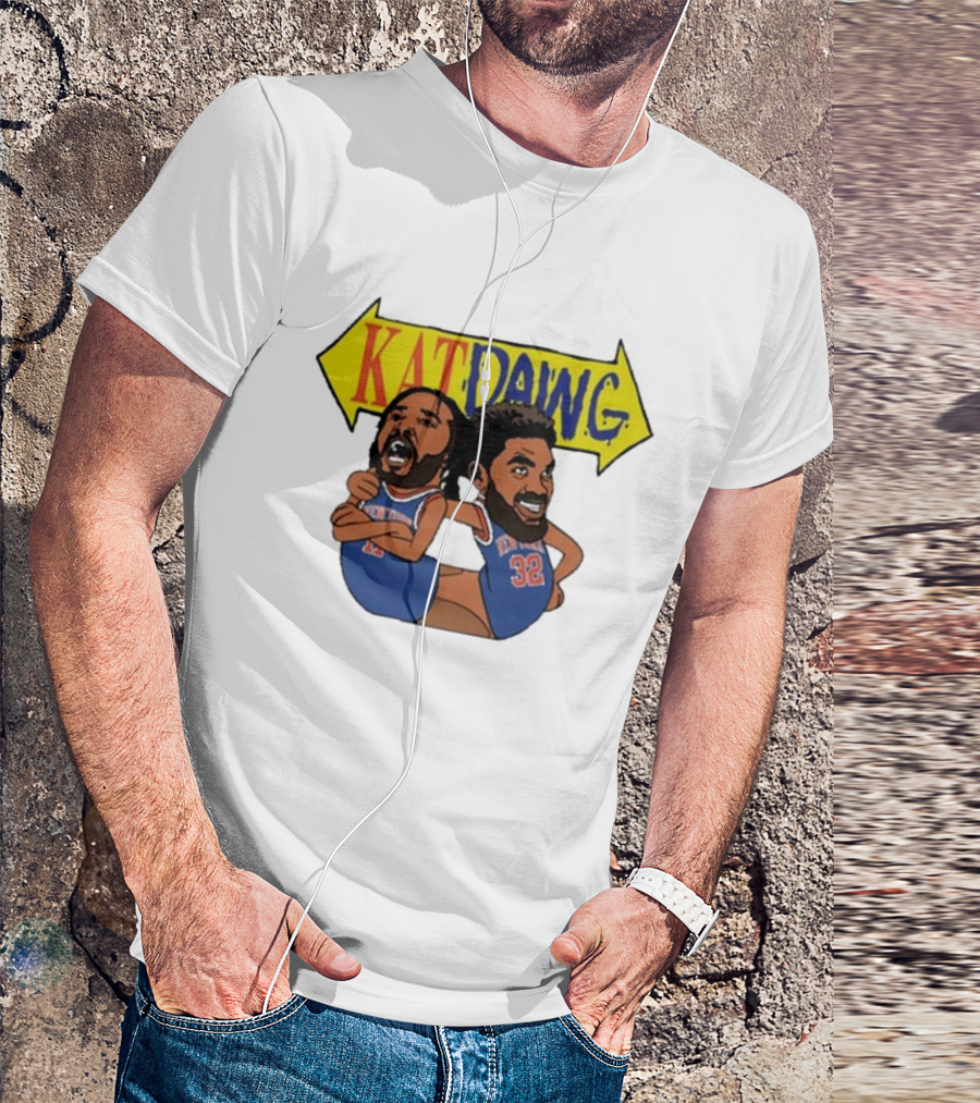 Big Knick Energy Kat Dawg Basketball Cartoon Duo T-Shirt