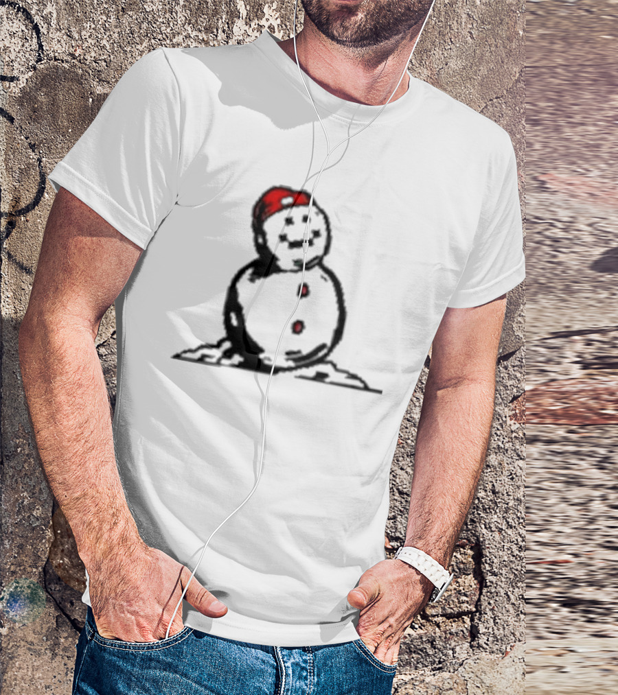 Quackity Snowman With Red Beanie T-Shirt
