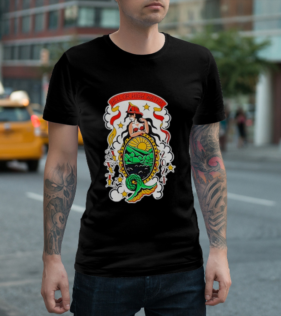 Hell Or High Water Mermaid Asheville T-Shirt
