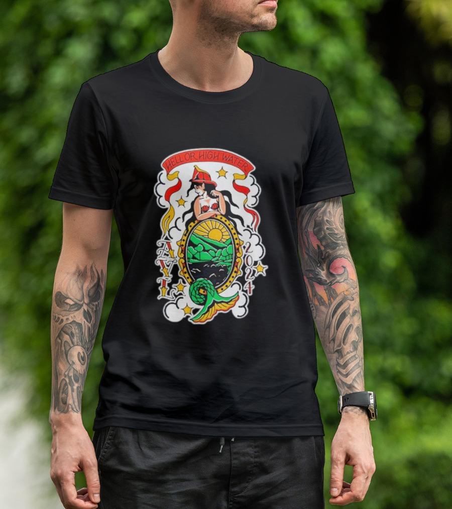Hell Or High Water Mermaid Asheville T-Shirt