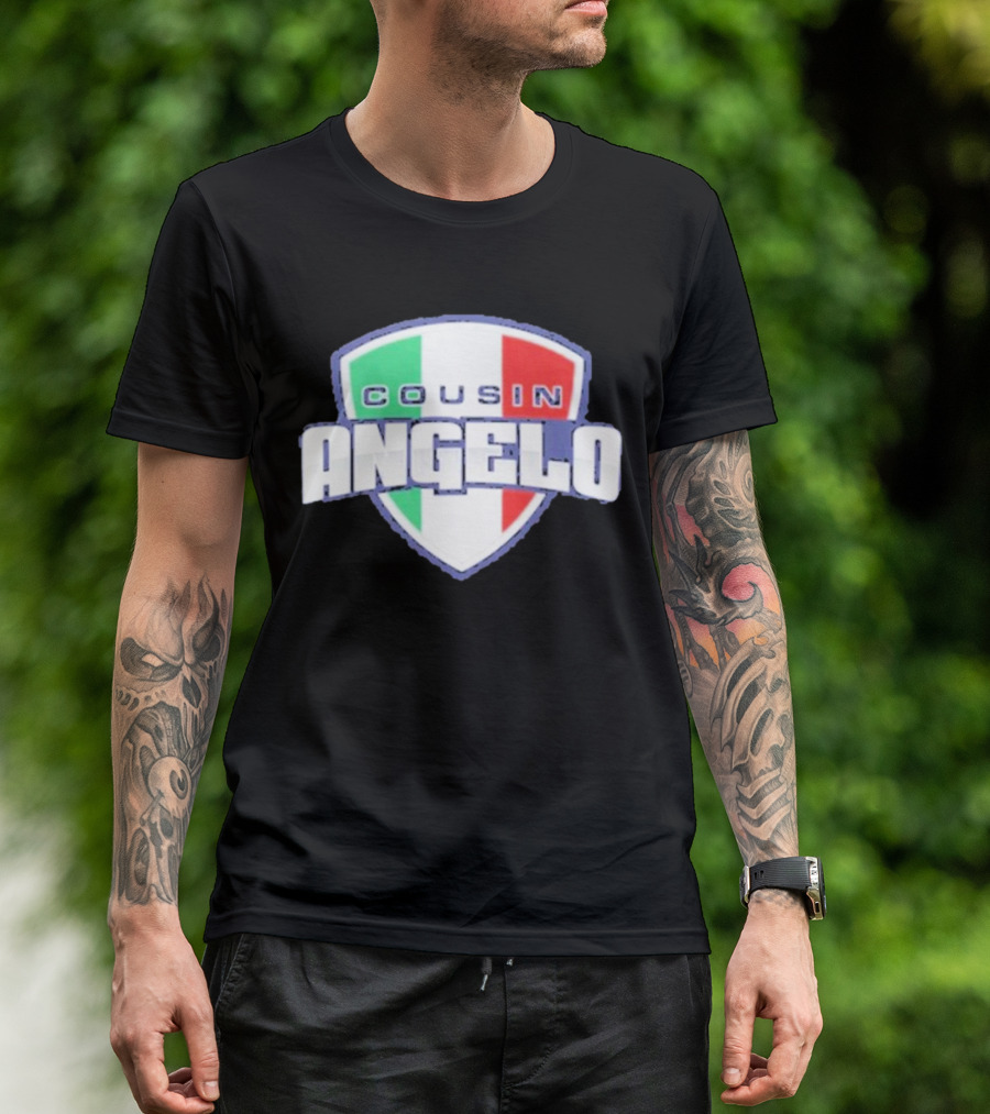 Cousin Angelo Italian Shield Tricolor T-Shirt