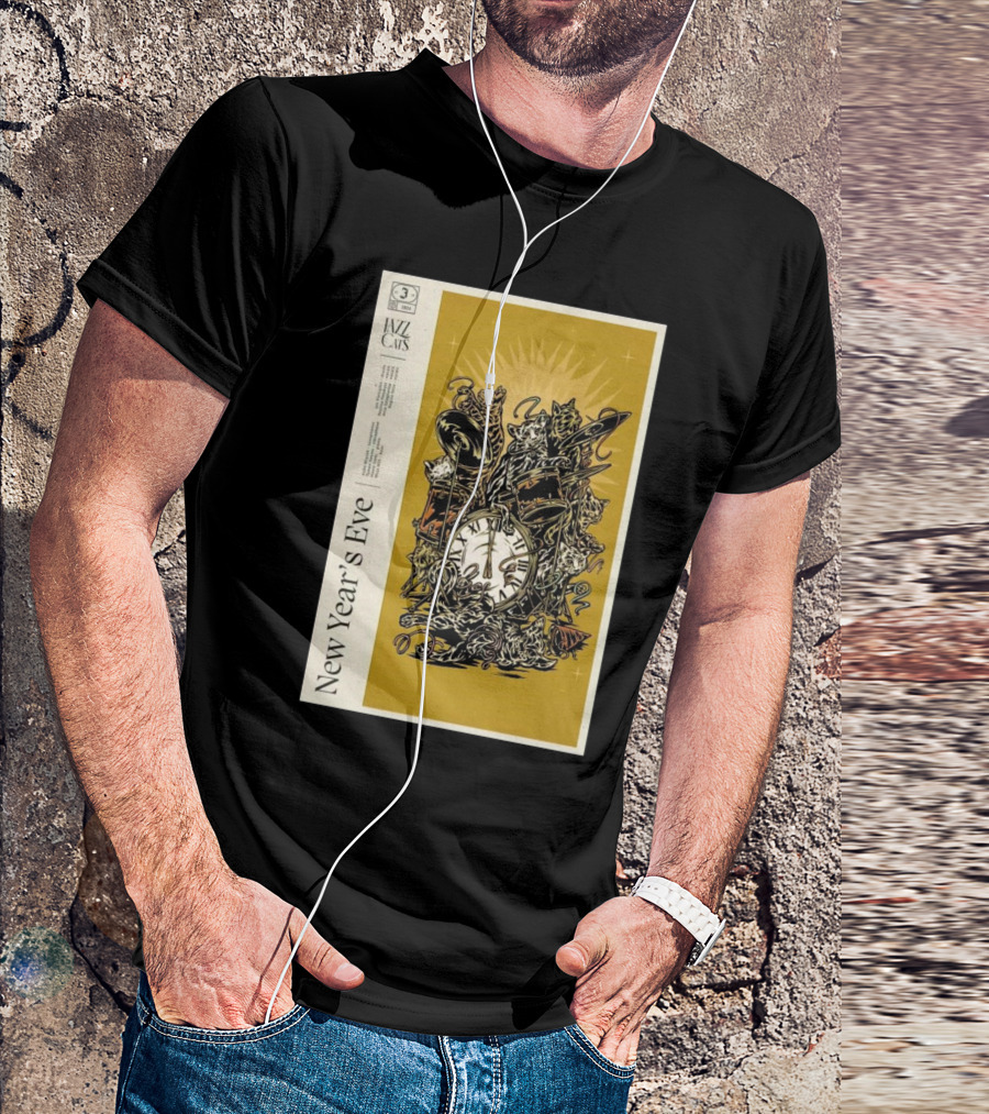 Jazz Cats New Year's Eve December 31 2024 Jassmine Warszawa Poland T-Shirt