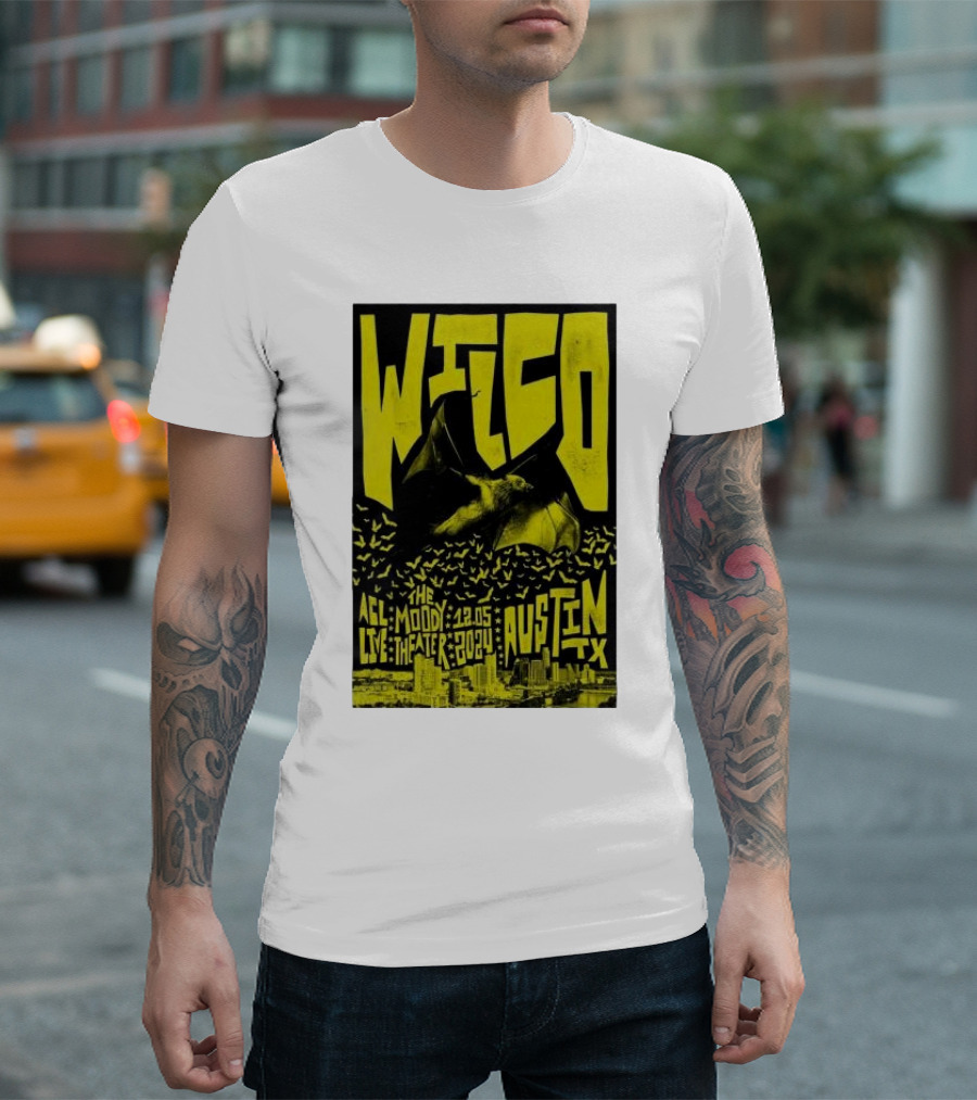 Wilco ACL Live at the Moody Theater 12.05.2024 Austin TX Tour Bat T-Shirt