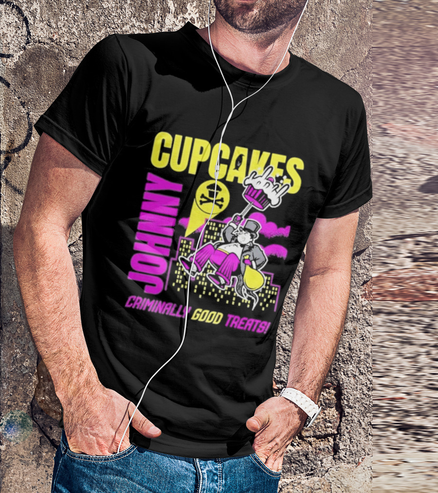 Johnny Cupcakes Criminally Good Treats Top Hat Cupcake City Adventure T-Shirt