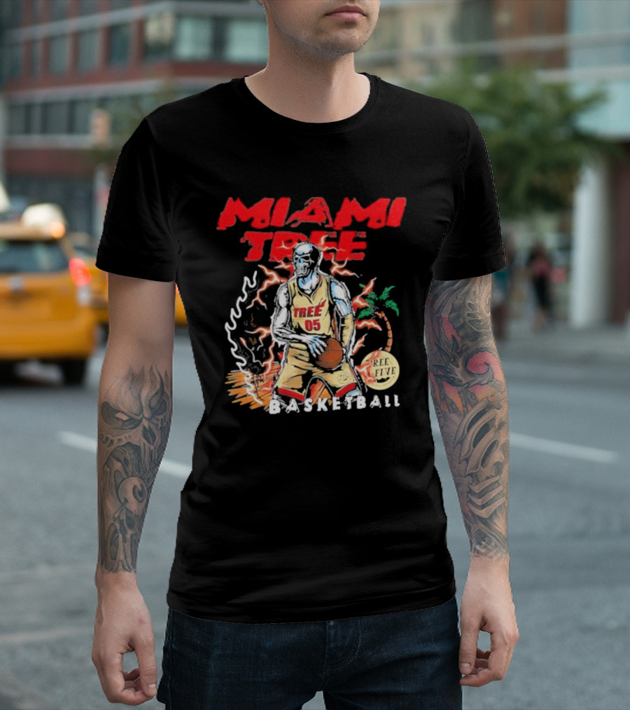 MIAMI TREE TREE 05 REE FIVE BASKETBALL T-Shirt