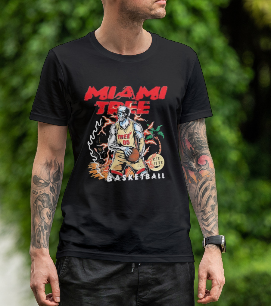 MIAMI TREE TREE 05 REE FIVE BASKETBALL T-Shirt