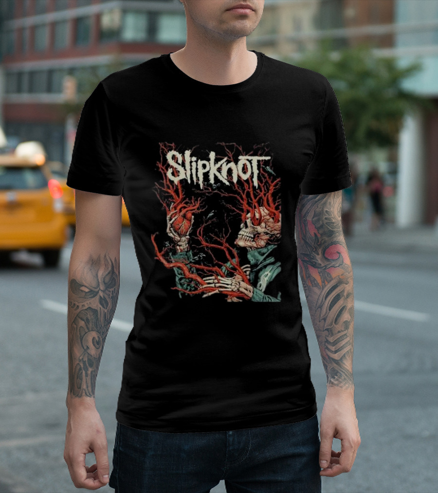 Slipknot Leeds UK Event 12.14.2024 Skeleton Heart T-Shirt