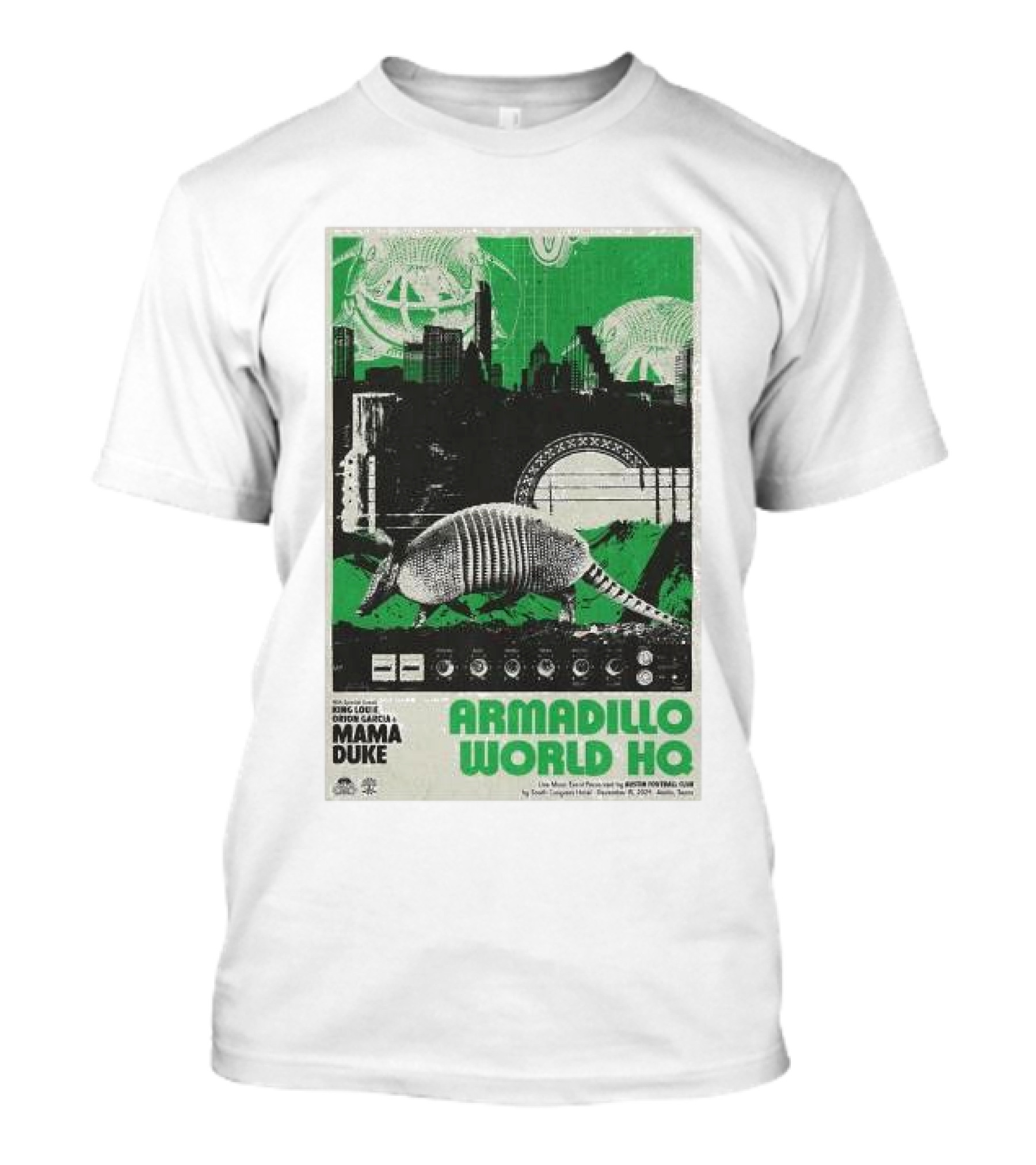 Armadillo World HQ Austin TX Mama Duke Concert Poster Dec 15 T-Shirt
