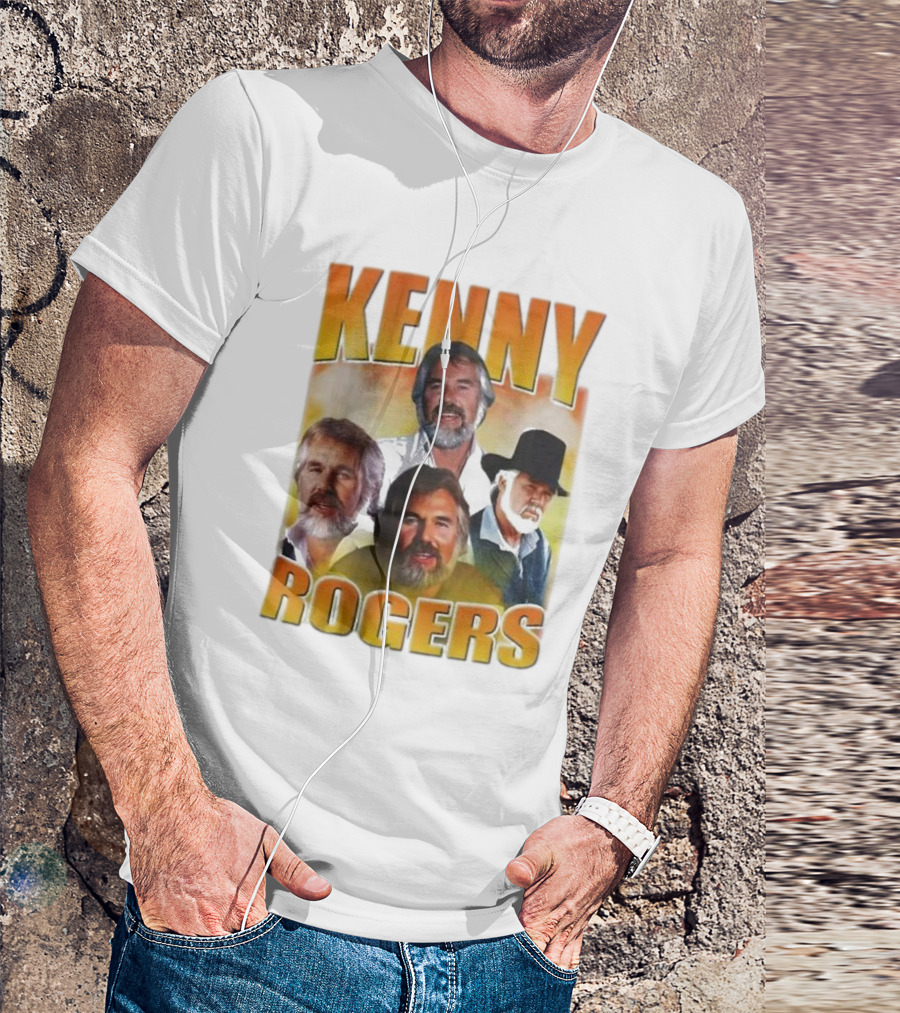 Kenny Rogers Multiple Portrait Collage T-Shirt