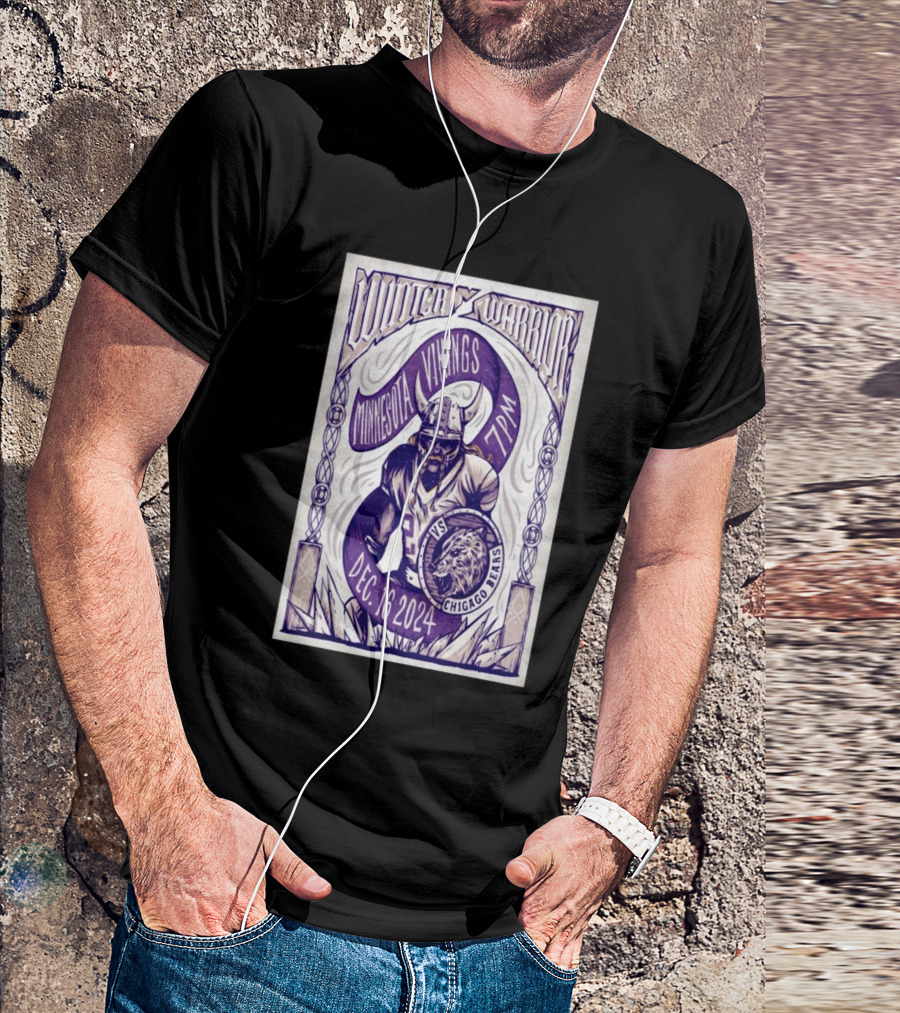Winter Warrior Minnesota Vikings Vs Chicago Bears Dec 16 2024 7PM T-Shirt