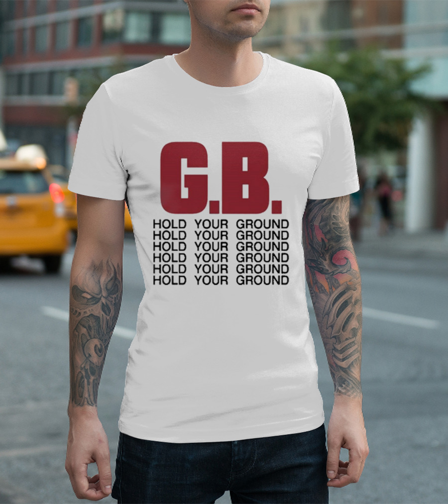 Gorilla Biscuits G.B. Hold Your Ground Hold Your Ground Repeated Text T-Shirt