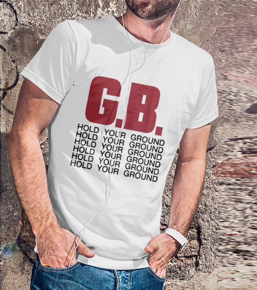 Gorilla Biscuits G.B. Hold Your Ground Hold Your Ground Repeated Text T-Shirt