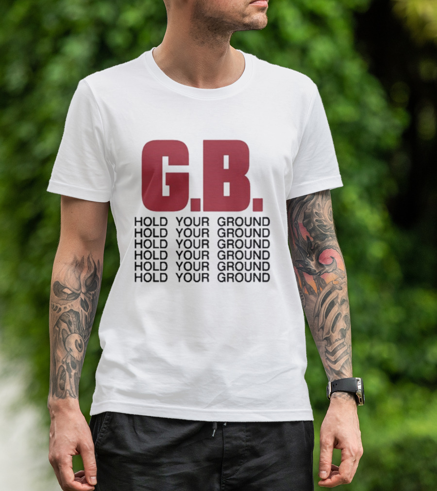 Gorilla Biscuits G.B. Hold Your Ground Hold Your Ground Repeated Text T-Shirt