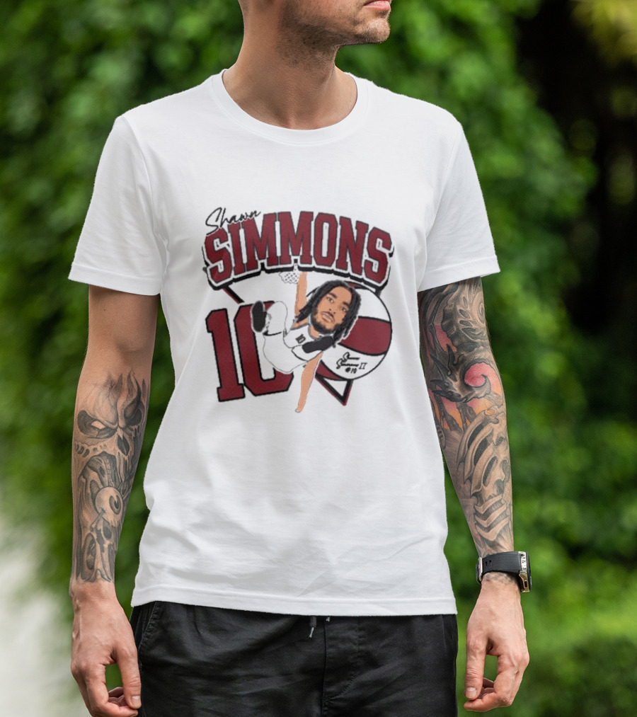 Shawn Simmons Dunking Basketball Number 10 St Joe’s Forward T-Shirt