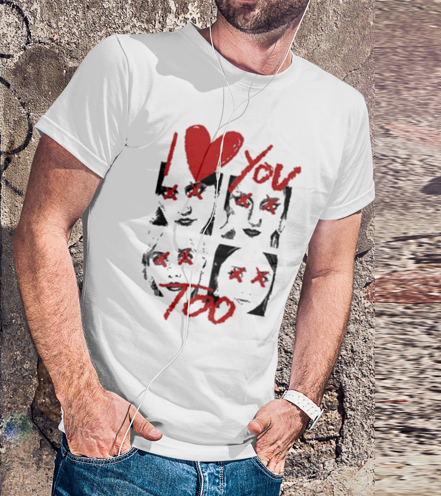 Teen Jesus And The Jean Teasers I Love You Too Eyes Crossed T-Shirt