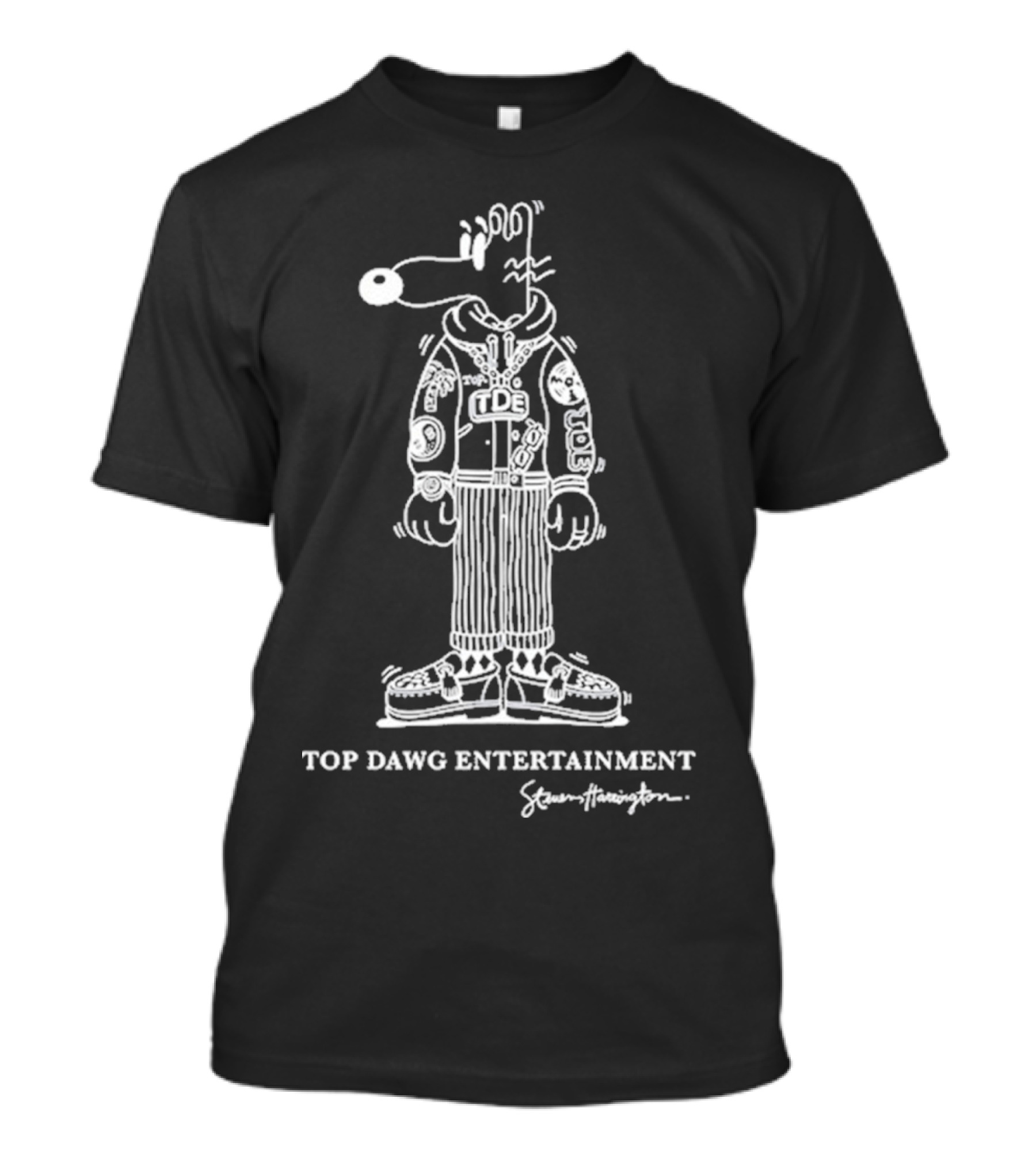 Top Dawg Entertainment TDE X Steven Harrington Collaboration Mello Cartoon T-Shirt