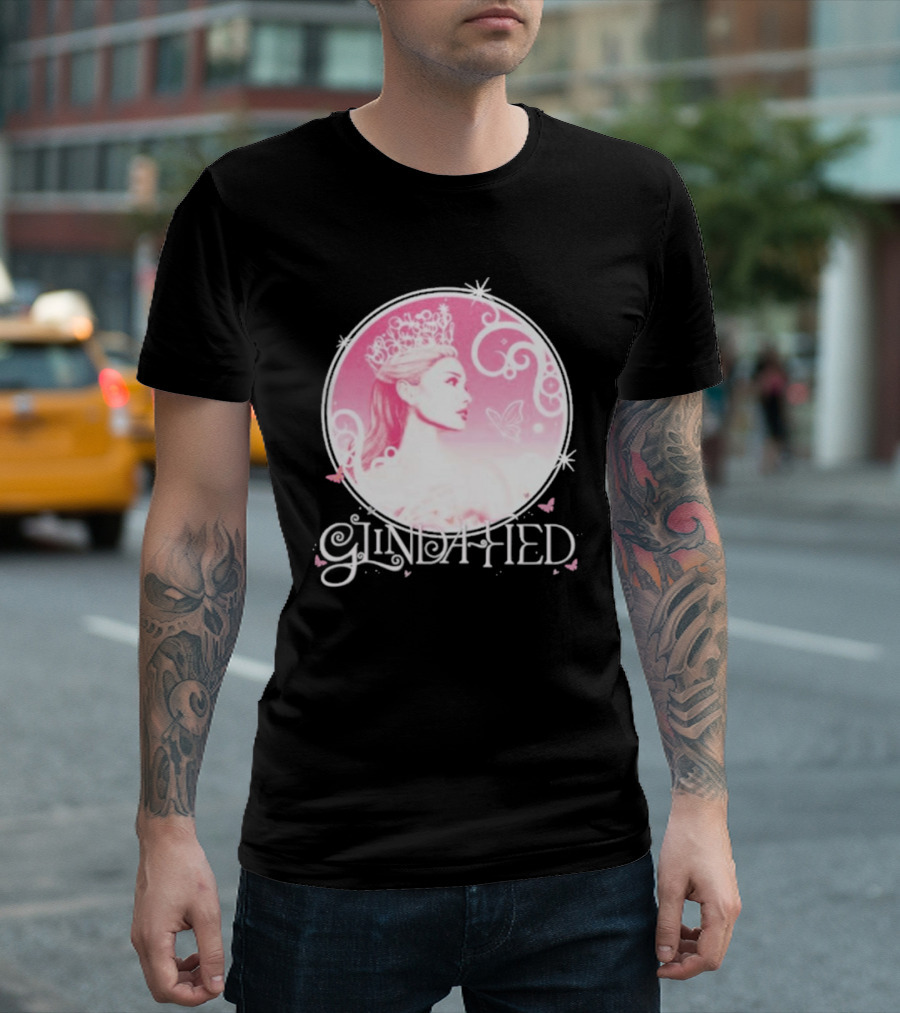 Glinda Fied Crowned Fairy Circle Butterflies T-Shirt