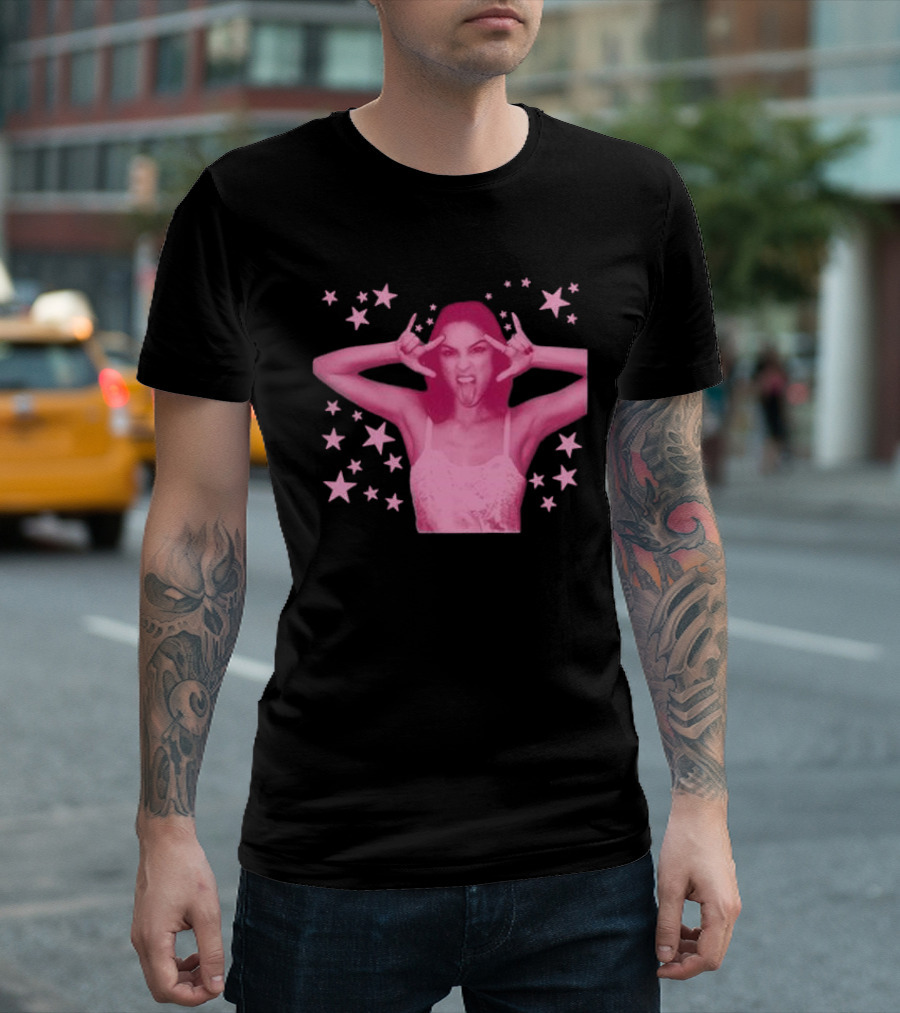 Olivia Rodrigo Spotify Wrapped Stars Pink Aesthetic T-Shirt