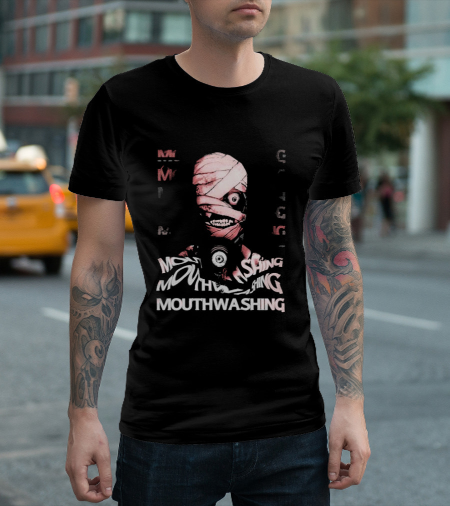 Mouthwashing Horror Game Glitch Masked Figure T-Shirt