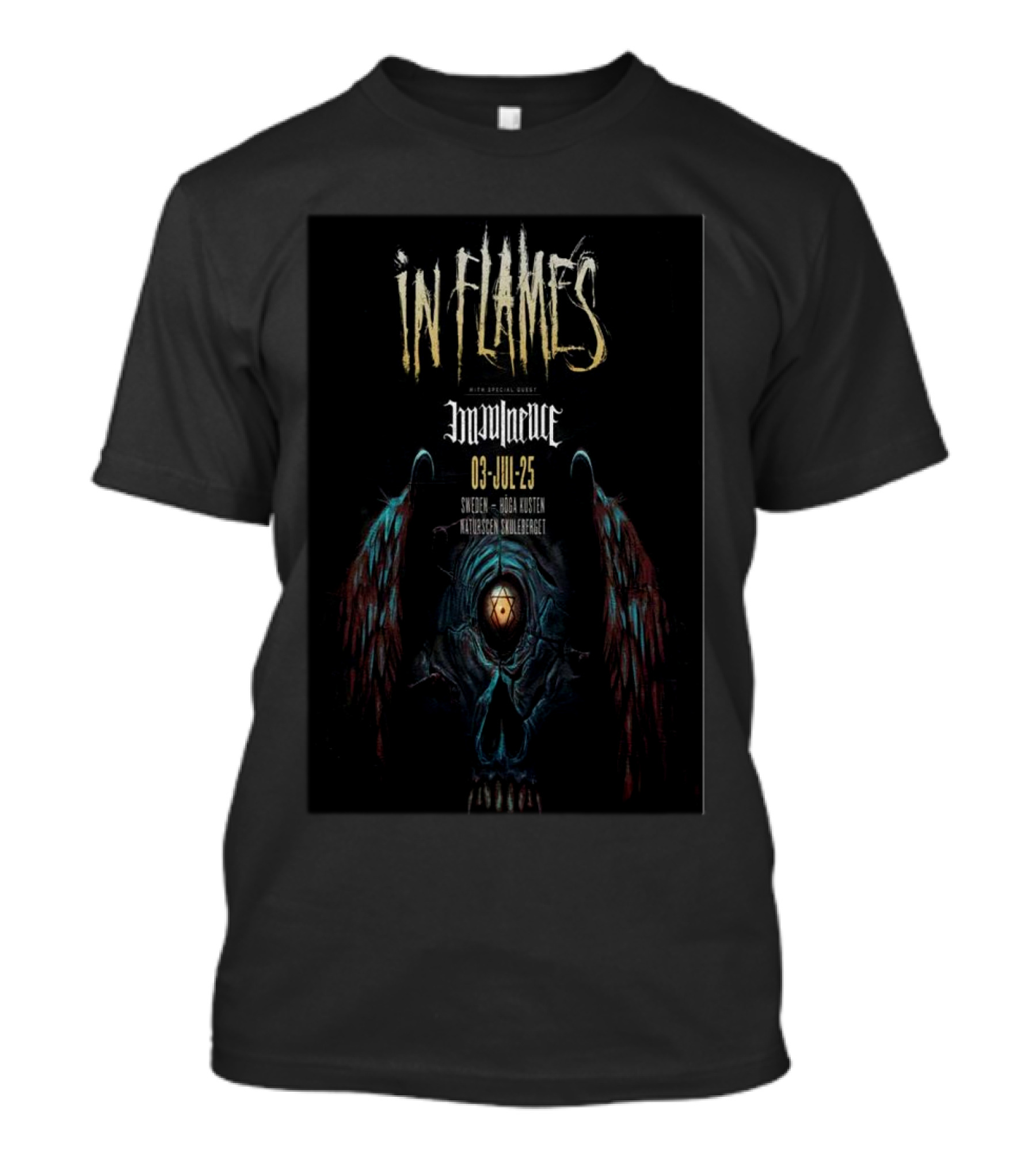 In Flames Live At Naturscen Skuleberget Sweden 03 Jul 2025 Concert T-Shirt