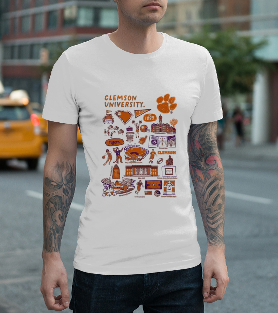 Toddler Vive La Fete White Clemson University Tigers 1899 Impressions T-Shirt