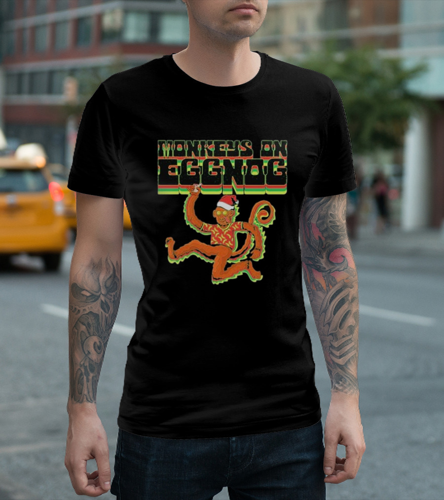Monkey on Eggnog Moe. Stowe Cider Stowe Vermont Dec 19 and 20 and 21 2024 Show T-Shirt