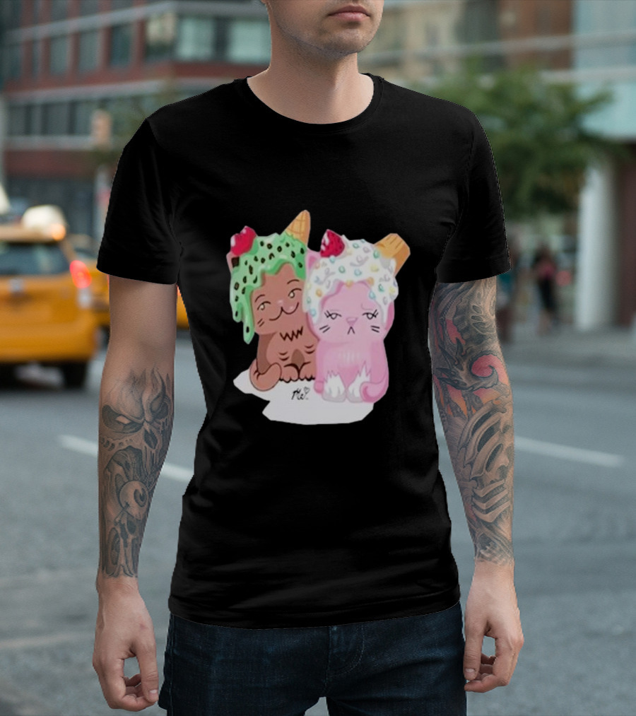 Moriah Elizabeth Ice Cream Cats Meh79 Squishmallow T-Shirt