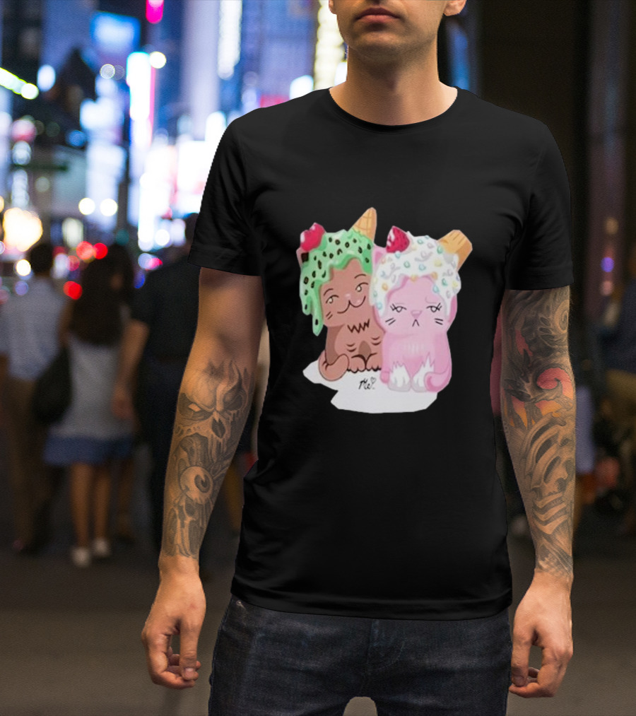 Moriah Elizabeth Ice Cream Cats Meh79 Squishmallow T-Shirt