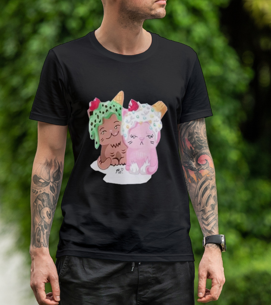 Moriah Elizabeth Ice Cream Cats Meh79 Squishmallow T-Shirt