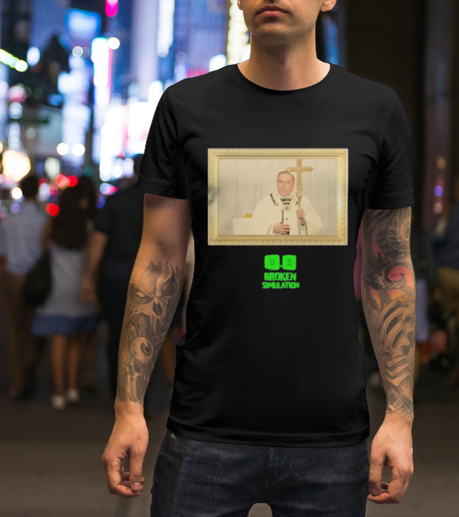 Pope Tripoli Portrait BS Broken Simulation T-Shirt