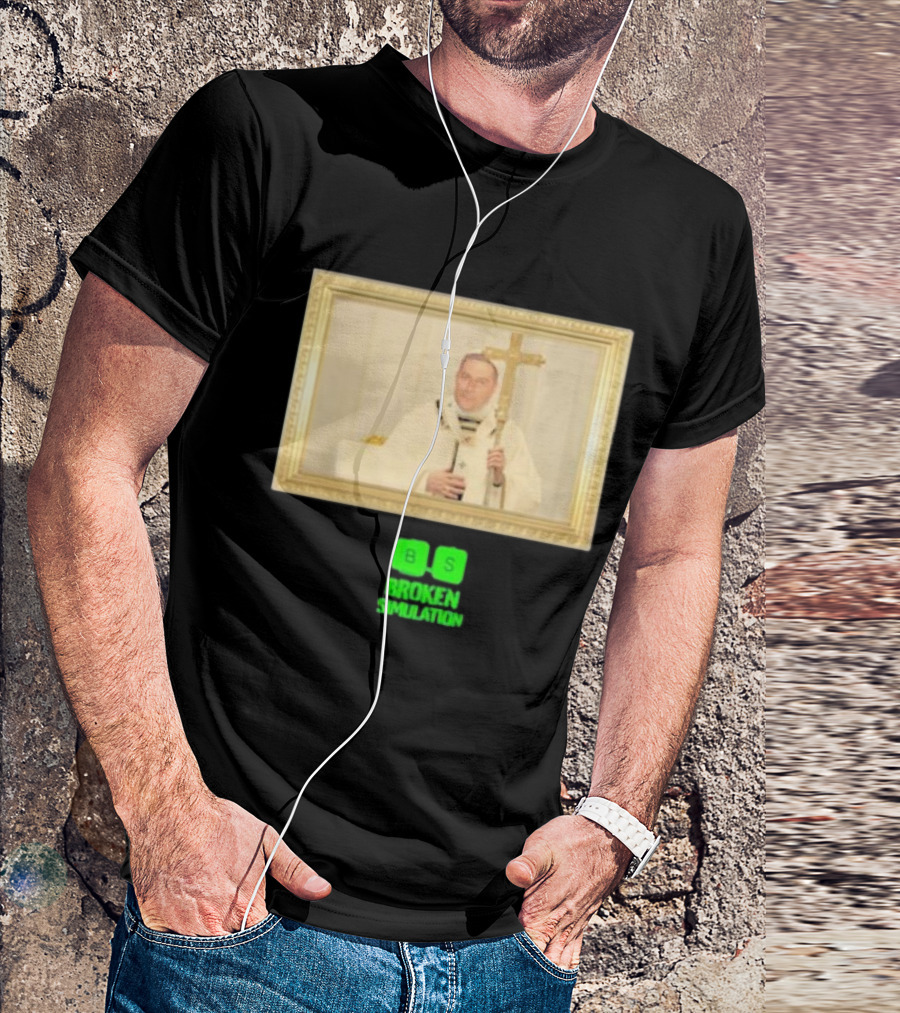 Pope Tripoli Portrait BS Broken Simulation T-Shirt