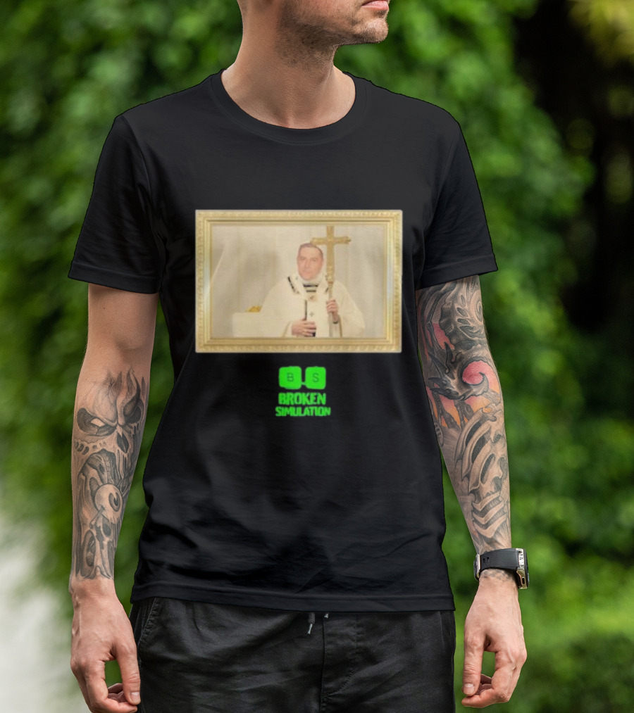 Pope Tripoli Portrait BS Broken Simulation T-Shirt