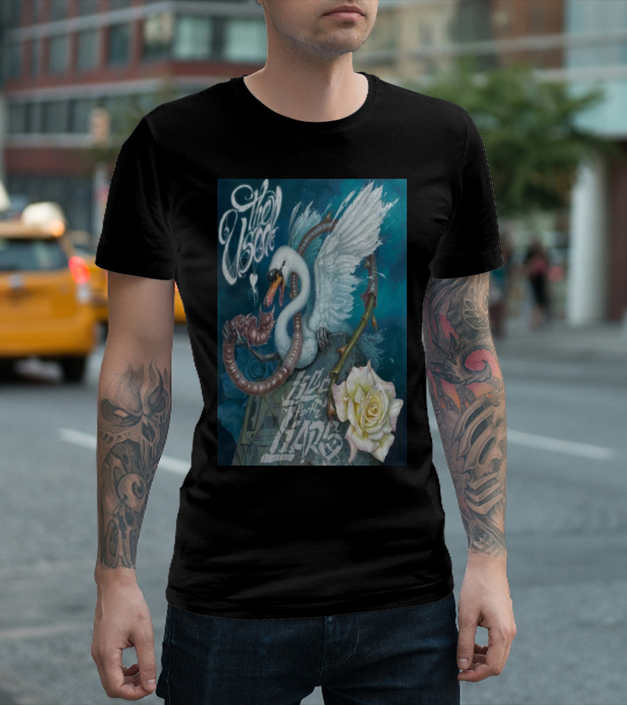 The Used In Love and Death Lies for the Liars 25 Year Anniversary Concert Dec 19 2024 Swan Heart Snake Rose T-Shirt