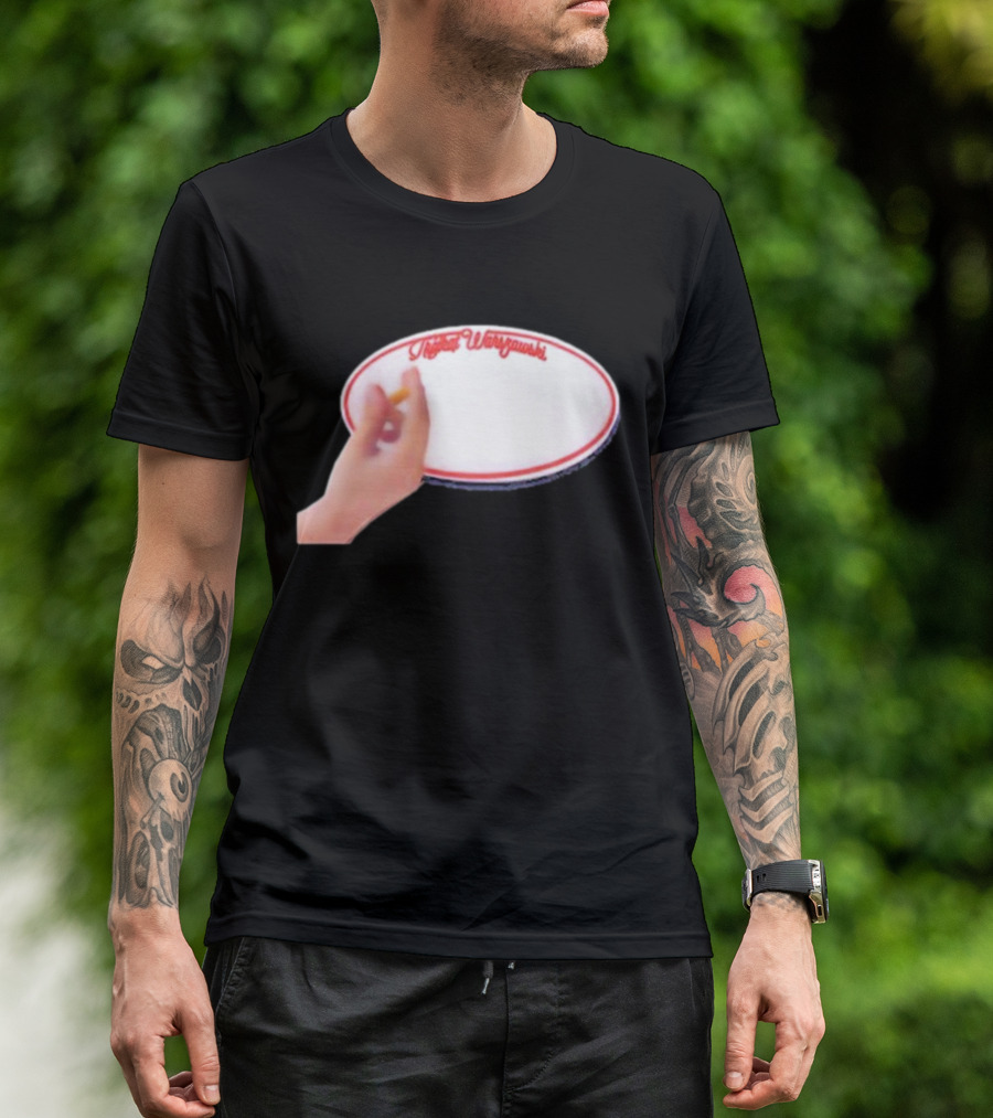 Trójkąt Warszawski White Plate With Hand And Cigarette T-Shirt