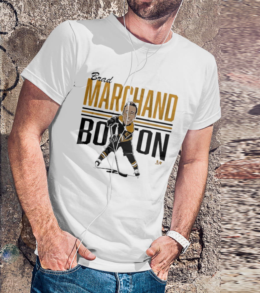 Brad Marchand Boston Center Ice Caricature T-Shirt