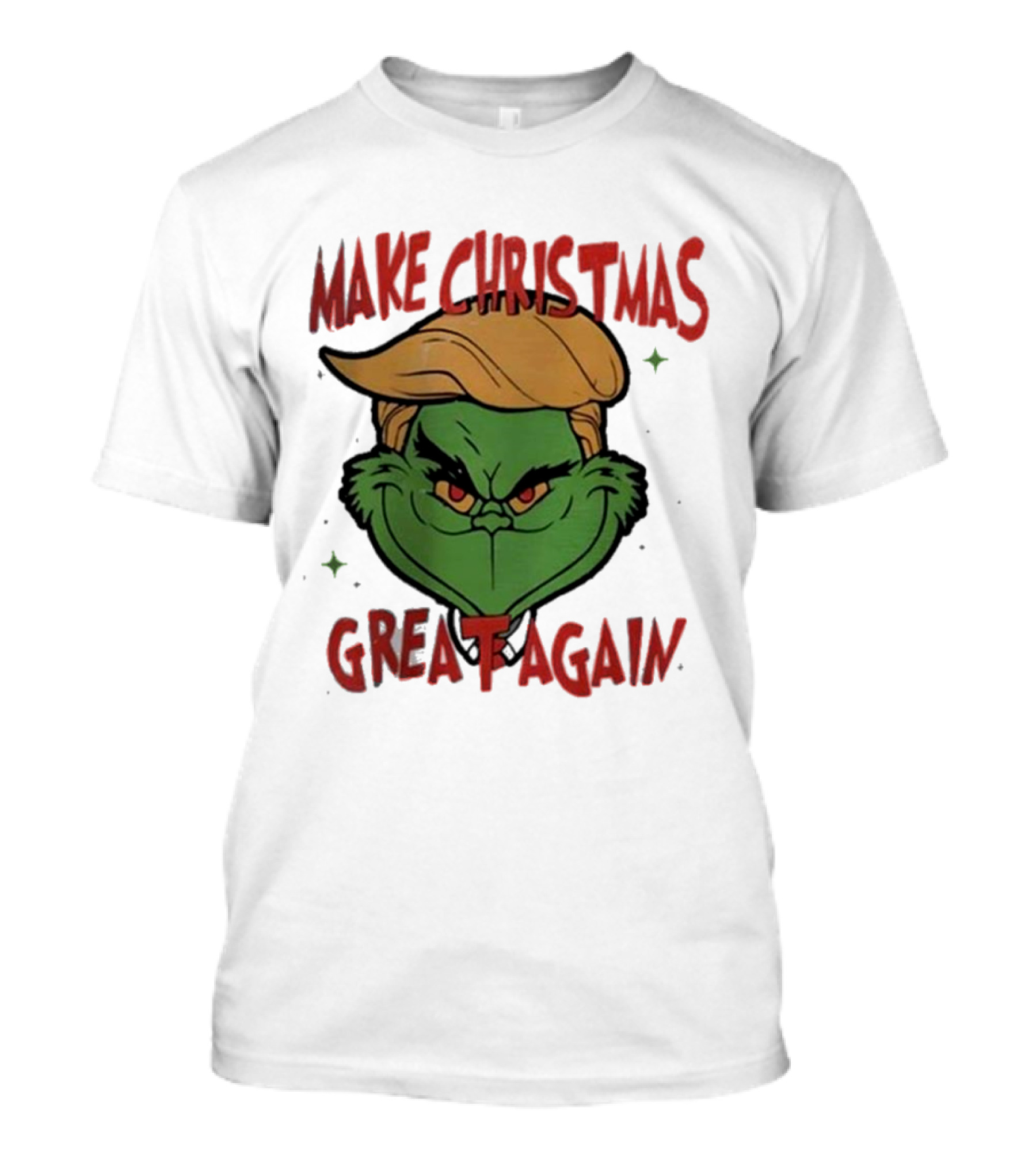 Make Christmas Great Again Trump Grinchmas Holiday Trump Grinch Face T-Shirt