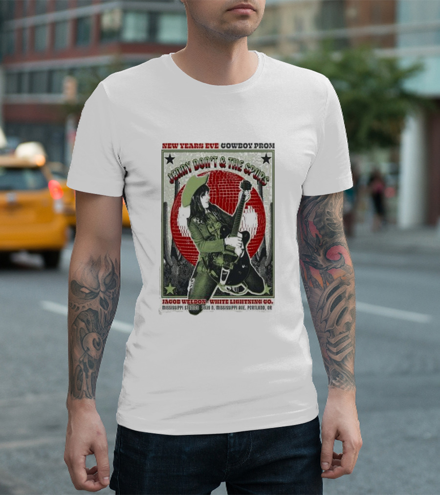 New Years Eve Cowboy from Jenny Don’t and The Spurs at Mississippi Studios Portland T-Shirt