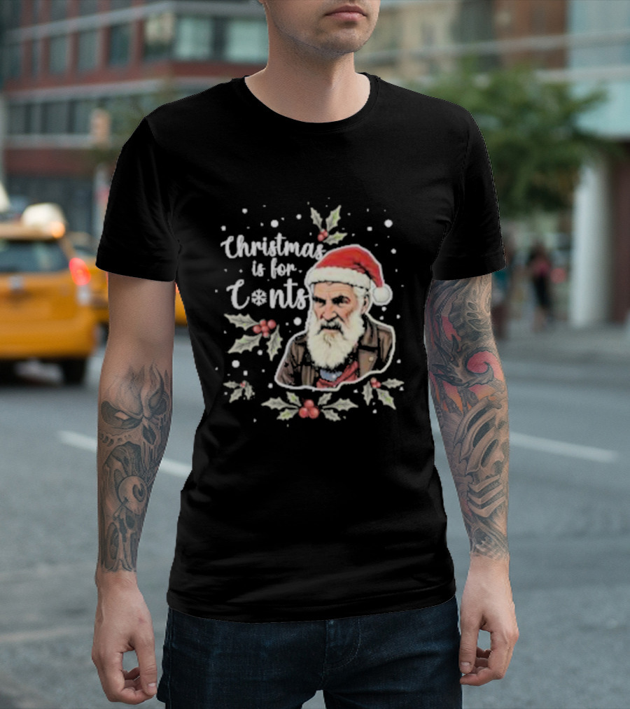 Jim Brassic Christmas Is For Cnts Santa T-Shirt