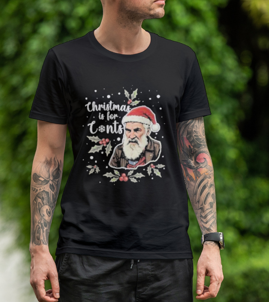 Jim Brassic Christmas Is For Cnts Santa T-Shirt