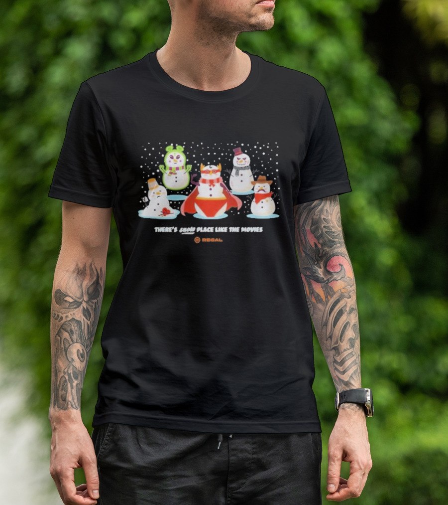 There's Snow Place Like The Movies Regal Cinemas Snowmen T-Shirt