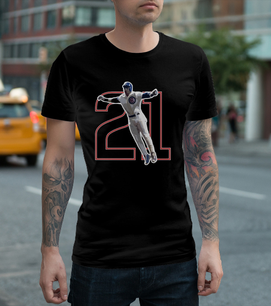 Sammy Sosa 21 Jump Pose Chicago Cubs Legend T-Shirt